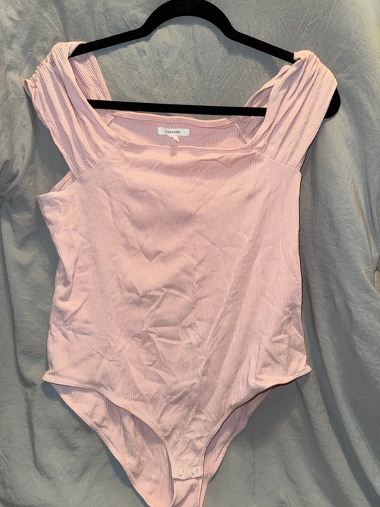 Maurices Tops - Maurice’s Everyday Ribbed Pink Bodysuit - Women Tops